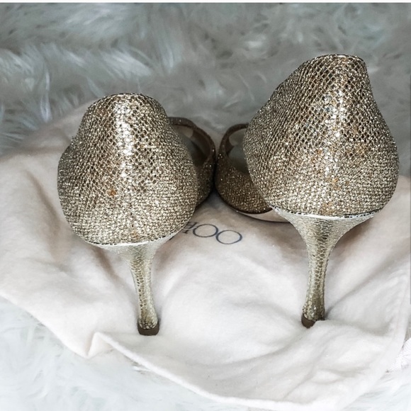 AUTHENTIC like new JIMMY CHOO gold sandal - Picture 3 of 5